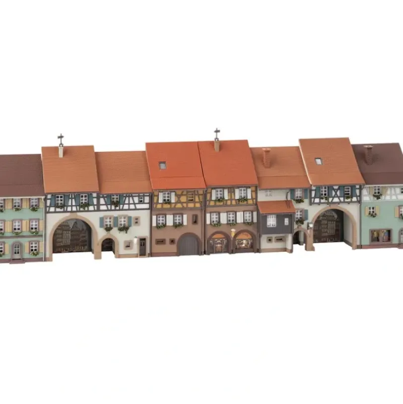 Trains|Faller 232174 N 6 Old-Town Relief Houses Building Kit - Model Train Junction: Quality Parts and Art Supplies