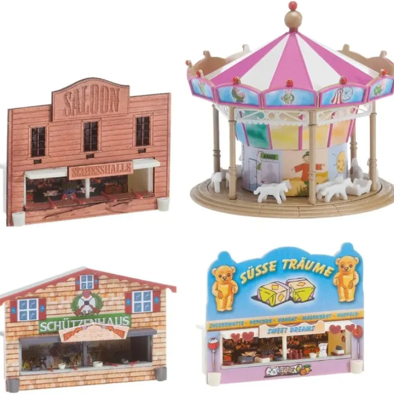 Trains|Faller 231722 N Fairground Set Building Kit - Model Train Junction: Quality Parts and Art Supplies