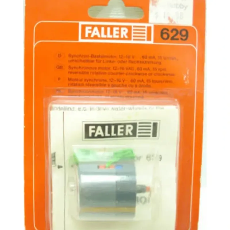 Trains|Faller 629 Synchronous Motor (12-16V AC) 4/15 RPM - Model Train Junction: Quality Parts and Art Supplies