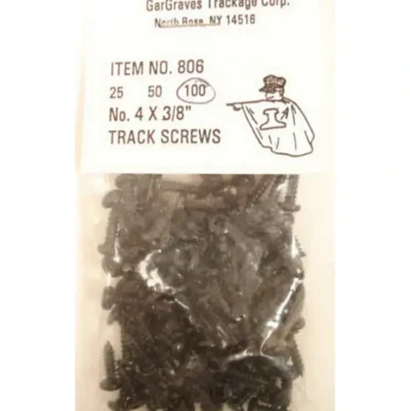 Trains|Gargraves 806-1 #4 X 3/8" Black Phillips Pan Head Track Screws (Pack of 100) - Model Train Junction: Quality Parts and Art Supplies