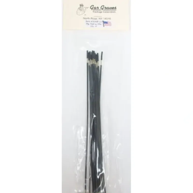 Trains|Gargraves 930B-12 8" 16 AWG Black Pigtail W/Track Pin (Pack of 12) - Model Train Junction: Quality Parts and Art Supplies