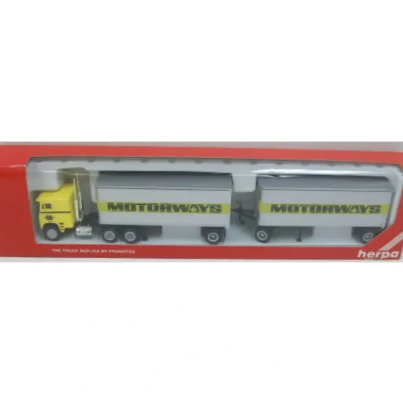 Trains|Herpa 6045 HO Motorways Tractor W/-2 Trailer - Model Train Junction: Quality Parts and Art Supplies