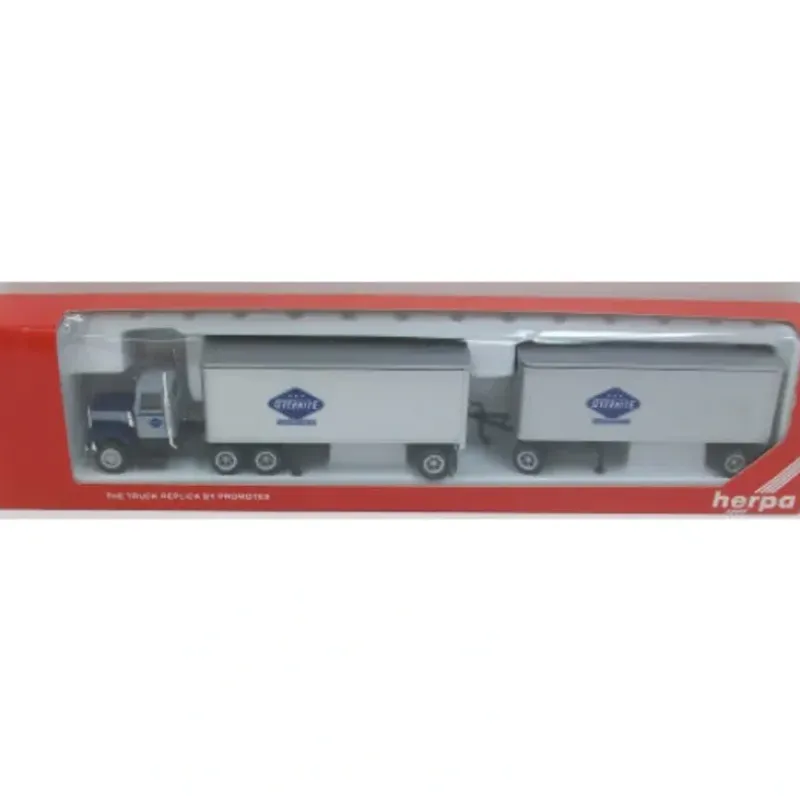 Trains|Herpa 6053 HO Promotex Overnite GMC General Double Tractor Trailer - Model Train Junction: Quality Parts and Art Supplies