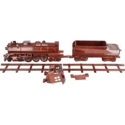 Trains|Hudson Mahogany Wood Steam Locomotive & Tender VG - Model Train Junction: Quality Parts and Art Supplies