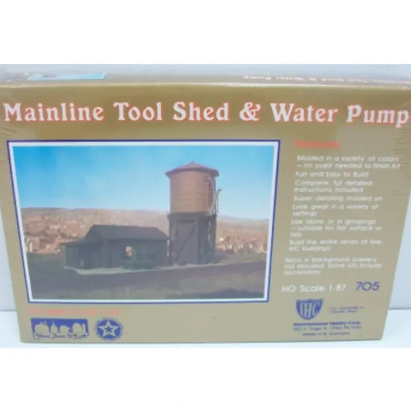 Trains|IHC 705 HO Mainline Tool Shed & Water Pump Building Kit - Model Train Junction: Quality Parts and Art Supplies