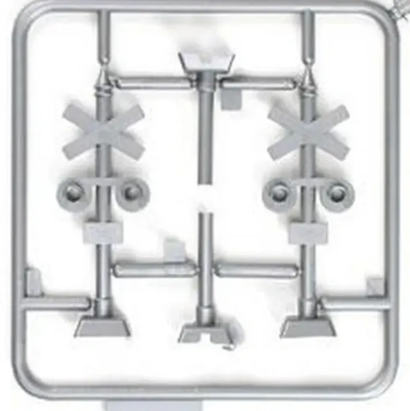 Trains|IHC 4550 HO Scale Kwik-Kits Crossbuck Signals Plastic Kit (Pack of 2) - Model Train Junction: Quality Parts and Art Supplies