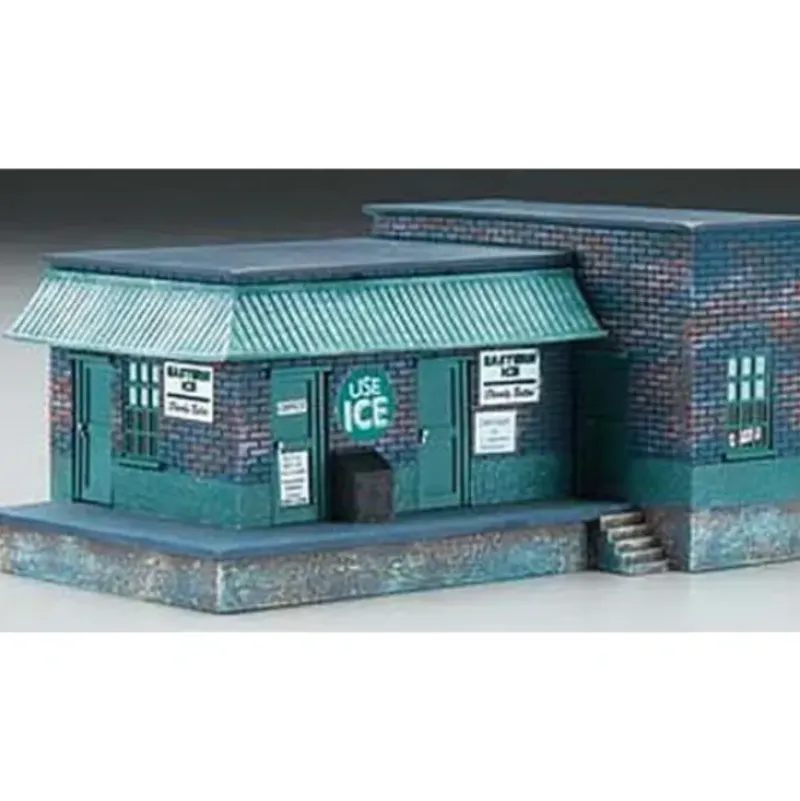 Trains|Imex 6150 HO Ice House/Factory Perma-Scene Assembled Building - Model Train Junction: Quality Parts and Art Supplies