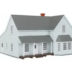 Trains|Imex 6336 N Scale Perma-Scene Slightly Blue Farm House Buildings - Model Train Junction: Quality Parts and Art Supplies