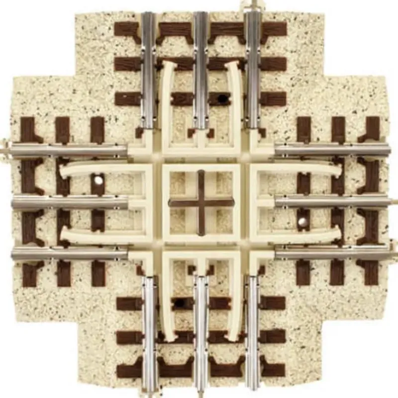 Trains|Industrial Rail 1001080 90 Degree Crossing - Model Train Junction: Quality Parts and Art Supplies