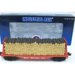 Trains|Industrial Rail 1004301 GN Flatcar w/Pulpwood Load #60110 - Model Train Junction: Quality Parts and Art Supplies