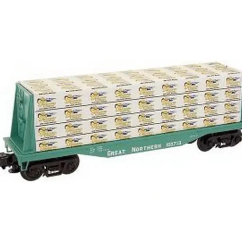 Trains|Industrial Rail 1004102 Great Northern Flatcar w/Lumber Load #160736 - Model Train Junction: Quality Parts and Art Supplies
