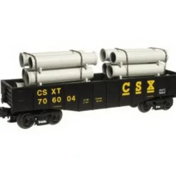 Trains|Industrial Rail 1003007 O Gondola W/Pipe Load CSX #706004 - Model Train Junction: Quality Parts and Art Supplies