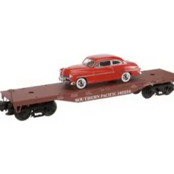 Trains|Industrial Rail 1004204 Southern Pacific Flatcar w/Auto - Model Train Junction: Quality Parts and Art Supplies