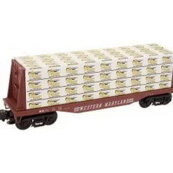 Trains|Industrial Rail 1004104 Western Maryland Flatcar w/Lumber Load #71 - Model Train Junction: Quality Parts and Art Supplies