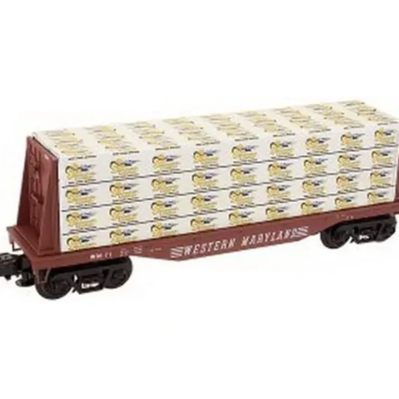 Trains|Industrial Rail 1004104 Western Maryland Flatcar w/Lumber Load #71 - Model Train Junction: Quality Parts and Art Supplies