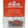 Trains|JL Innovative Design 323 HO Large Brown Food Crates (Pack of 4) - Model Train Junction: Quality Parts and Art Supplies