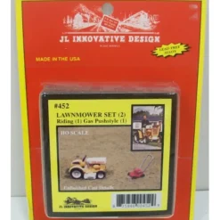Trains|JL Innovative Design 452 Lawnmower Set with Rider and Gas - Model Train Junction: Quality Parts and Art Supplies