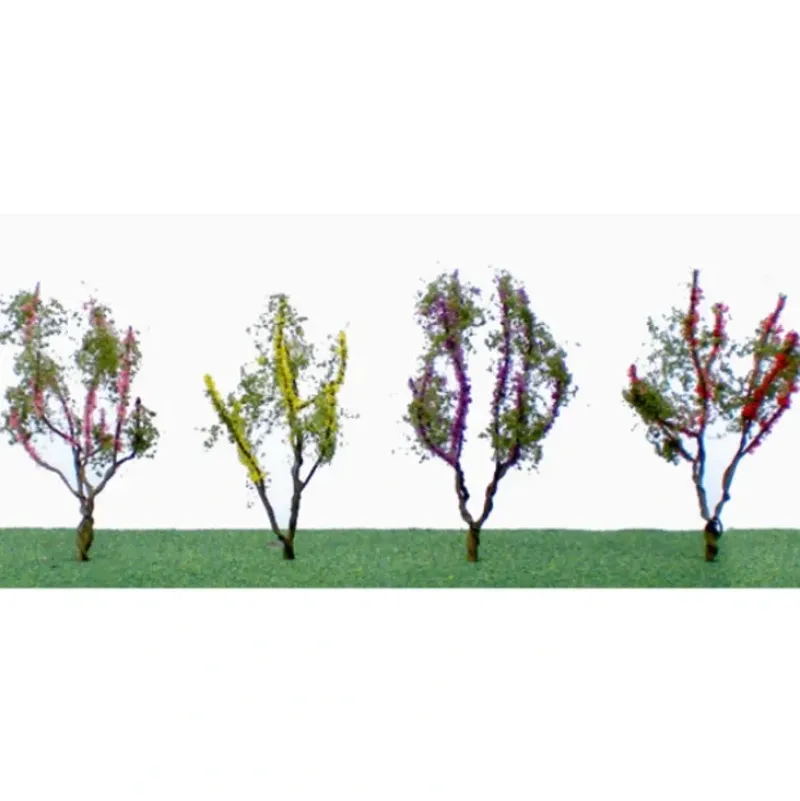 Trains|JTT Scenery Products 95503 HO 0.75-1" Assorted Flower Trees (Set of 48) - Model Train Junction: Quality Parts and Art Supplies