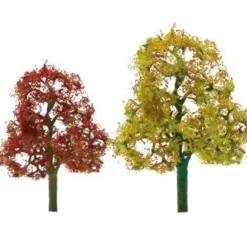 Trains|JTT Scenery Products 92061 HO 4.5-4" Premium Autumn Deciduous Tree (Pack of 2) - Model Train Junction: Quality Parts and Art Supplies