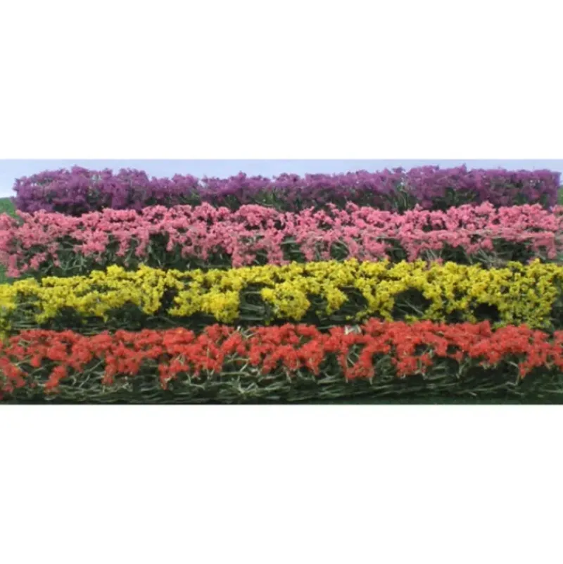 Trains|JTT Scenery Products 95510 HO 5" x 3/8" x 5/8" Flower Hedges (Pack of 8) - Model Train Junction: Quality Parts and Art Supplies