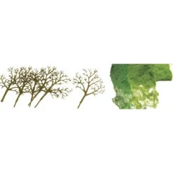 Trains|JTT Scenery Products 92018 N 3-4" Premium Deciduous Tree (Pack of 16) - Model Train Junction: Quality Parts and Art Supplies