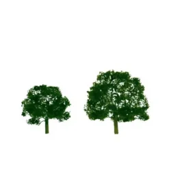 Trains|JTT Scenery Products 92053 N 3-3.5" Premium Walnut Tree (Pack of 2) - Model Train Junction: Quality Parts and Art Supplies