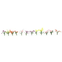 Trains|JTT Scenery Products 95506 O 3/4" Flower Plants Red/Pink/Purple (Pack of 32) - Model Train Junction: Quality Parts and Art Supplies