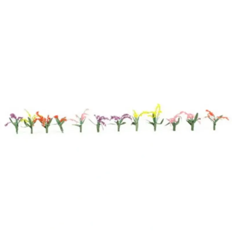 Trains|JTT Scenery Products 95506 O 3/4" Flower Plants Red/Pink/Purple (Pack of 32) - Model Train Junction: Quality Parts and Art Supplies