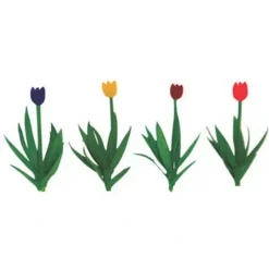 Trains|JTT Scenery Products 95514 O 1"Red/Pink/Yellow/Purple Tullip Flowers(Pack of 48) - Model Train Junction: Quality Parts and Art Supplies