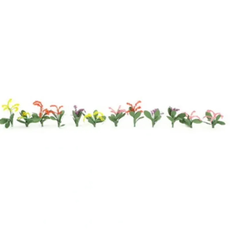 Trains|JTT Scenery Products 95508 O 3/4" Petunias, Red/Pink/Yellow/Purple (Pack of 40) - Model Train Junction: Quality Parts and Art Supplies