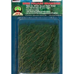 Trains|JTT Scenery Products 95520 1.5-3" Dark Green Wire Branches - Model Train Junction: Quality Parts and Art Supplies
