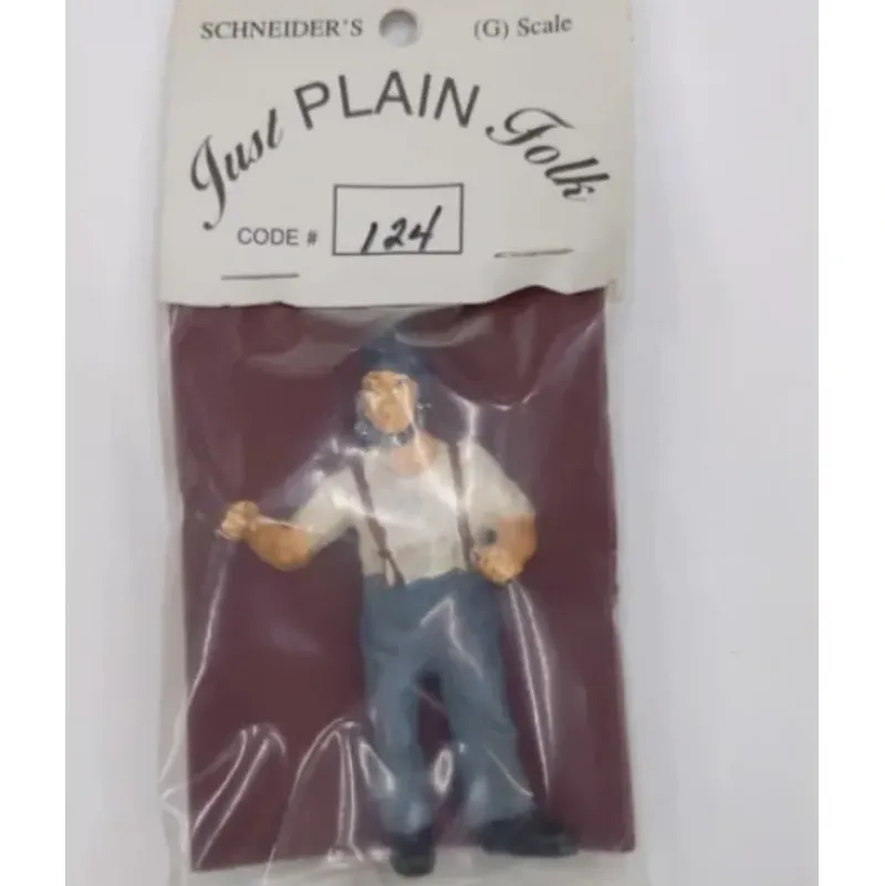 Trains|Just Plain Folk 124 G Scale Worker with Suspenders - Model Train Junction: Quality Parts and Art Supplies