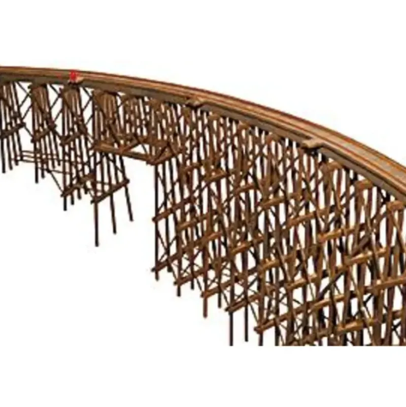 Trains|JV Models 4016 O Curved Trestle Wooden Bridge Kit - Model Train Junction: Quality Parts and Art Supplies