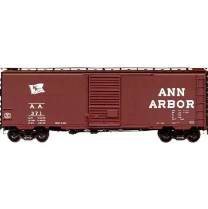 Trains*Kadee 4501 HO Ann Arbor 40' PS-1 Boxcar with 6' Youngstown Door #371 - Model Train Junction: Quality Parts and Art Supplies