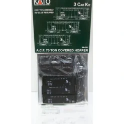 Trains*Kato 38-0101 HO C&O A.C.F. 70 Ton Covered Hopper Kit (Set of 3) - Model Train Junction: Quality Parts and Art Supplies