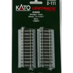 Trains*Kato 2-111 HO Code 83 3-11/16" Straight UniTrack (Pack of 2) - Model Train Junction: Quality Parts and Art Supplies