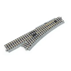 Trains|Kato 2-840 HO Code 83 19-1/4" Unitrack Left Hand Manual Switch Turnout Curve - Model Train Junction: Quality Parts and Art Supplies