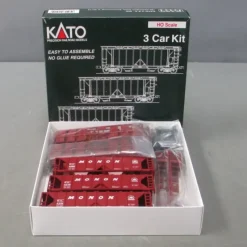 Trains*Kato 38-0204 HO Scale Monon ACF Hopper Car Set (3) - Model Train Junction: Quality Parts and Art Supplies