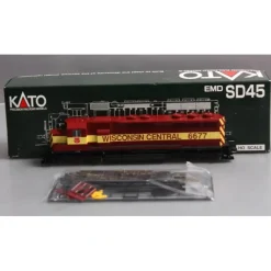 Trains*Kato 37-1744 HO Wisconsin Central SD45 Diesel Locomotive #6677 - Model Train Junction: Quality Parts and Art Supplies