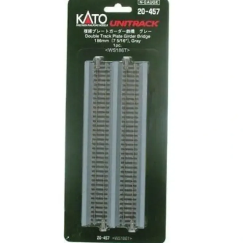 Trains|Kato 20-457 N 186 mm 7-5/16" Gray Double Track Plate Girder Bridge - Model Train Junction: Quality Parts and Art Supplies