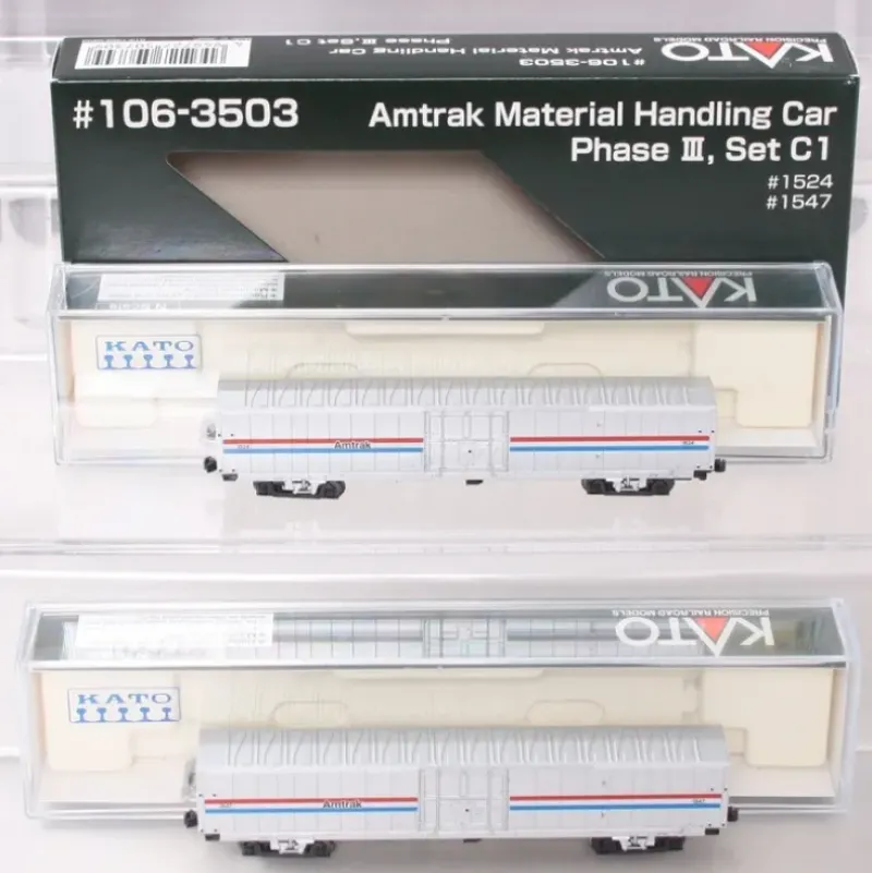 Trains*Kato 106-3503 N Amtrak Phase III Material Handling Cars (Set of 2) - Model Train Junction: Quality Parts and Art Supplies