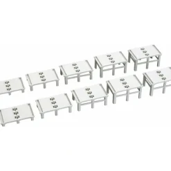 Trains*Kato 23-049 N Double Track Viaduct Incline Auxilliary Pier Set (Pack of 10) - Model Train Junction: Quality Parts and Art Supplies