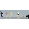 Trains*Kato 24-216 N Japanese Dogs and Jogger Figures (Set of 6) - Model Train Junction: Quality Parts and Art Supplies