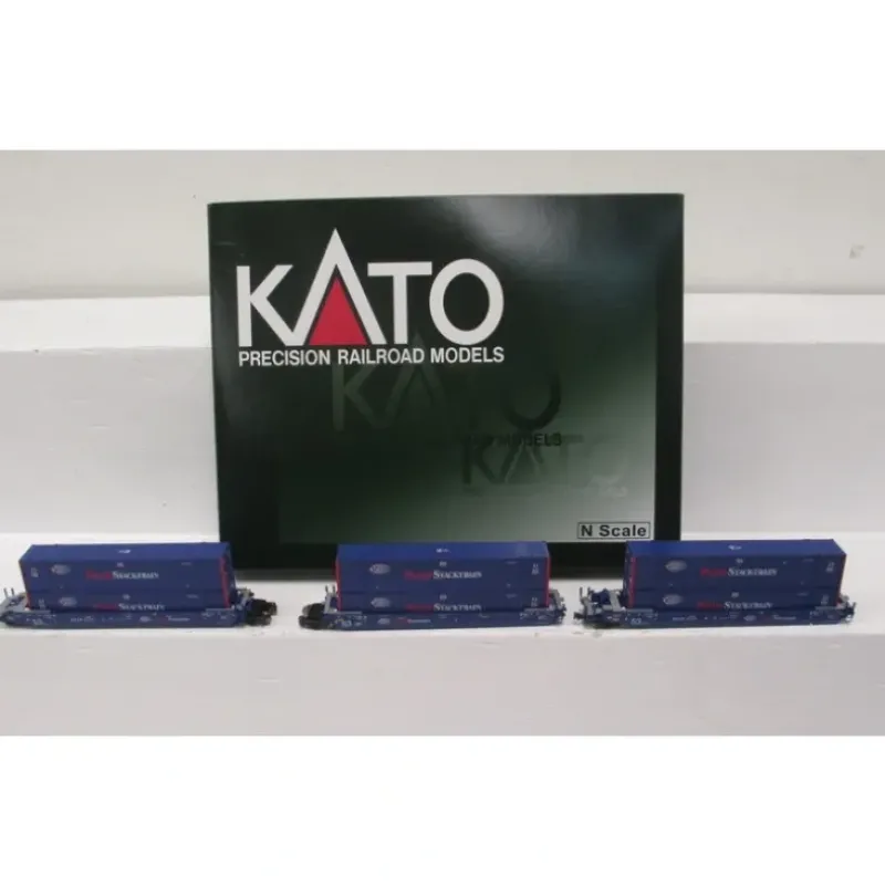 Trains*Kato 106-6118 N Pacer MAXI-IV Double Stack Car Set #6309 (Set of 3) - Model Train Junction: Quality Parts and Art Supplies