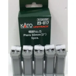 Trains*Kato 23-017 N 2" # 5 Piers 50 mm 2" W/S-Joiner & S-Clip (Pack of 5) - Model Train Junction: Quality Parts and Art Supplies