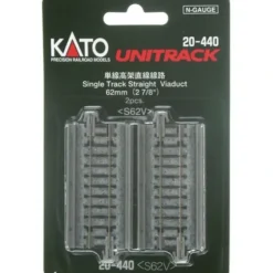Trains*Kato 20-440 N 2-7/8" Single Straight Viaduct UniTrack (Pack of 2) - Model Train Junction: Quality Parts and Art Supplies