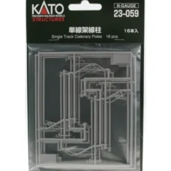 Trains*Kato 23-059 N Single Track Catenary Poles (Pack of 16) - Model Train Junction: Quality Parts and Art Supplies