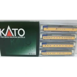 Trains|Kato 106-1055 Union Pacific 4-Car Smooth Side Pass Set (B) - Model Train Junction: Quality Parts and Art Supplies