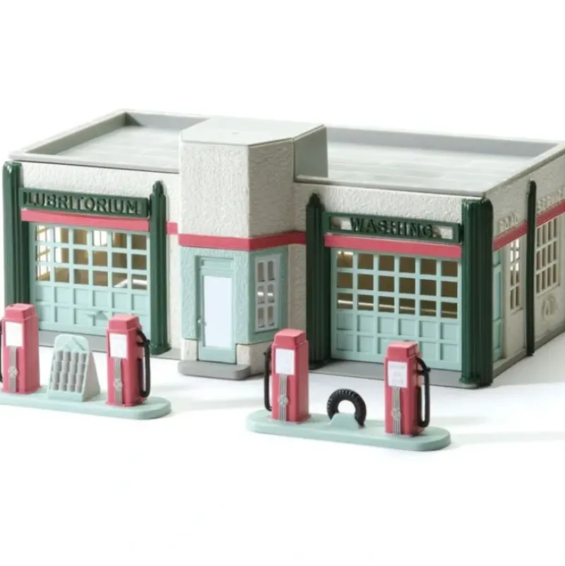 Trains*K-Line 6-21384 O By Lionel Service Station with Gas Pumps Building Kit - Model Train Junction: Quality Parts and Art Supplies