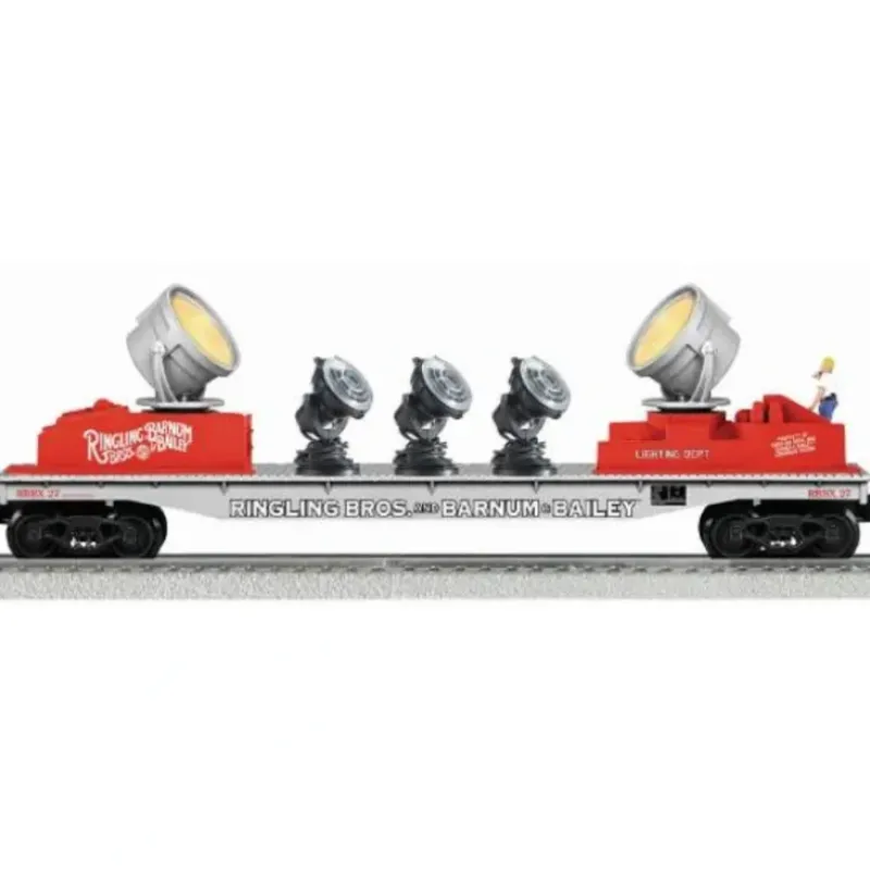 Trains*K-Line 6-22244 O Gauge Ringling Bros Operating Searchlight Car w/ 3 Spotlights - Model Train Junction: Quality Parts and Art Supplies